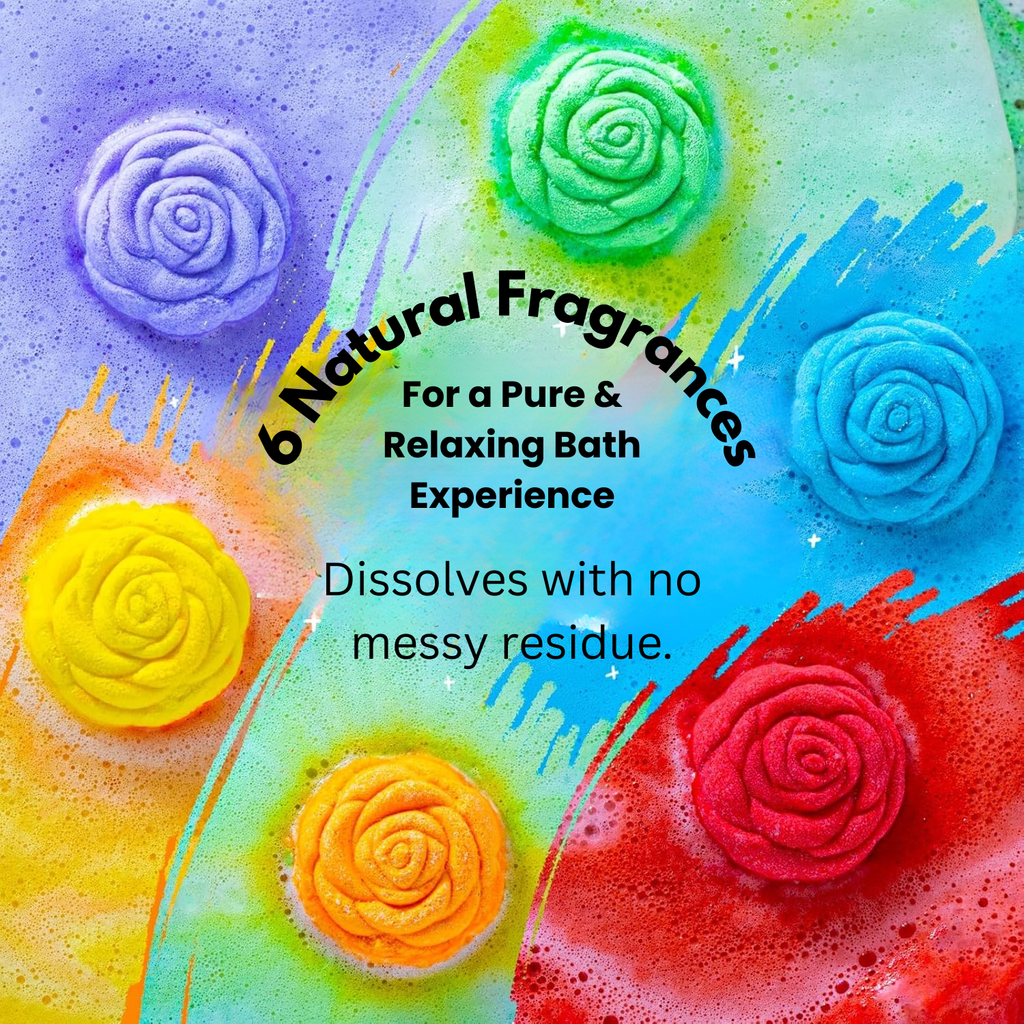 handcrafted rose‑shaped bath bomb made with natural ingredients for curated gift boxes