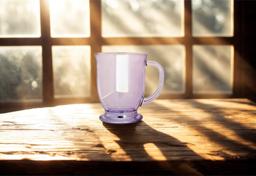 purple iridescent ceramic mug for curated gift boxes