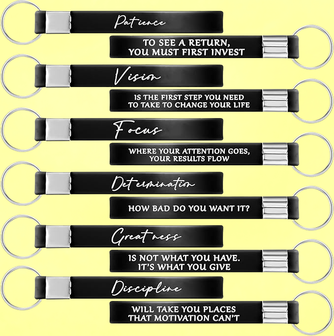 Inspirational Silicone Keychains