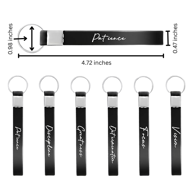 Inspirational Silicone Keychains