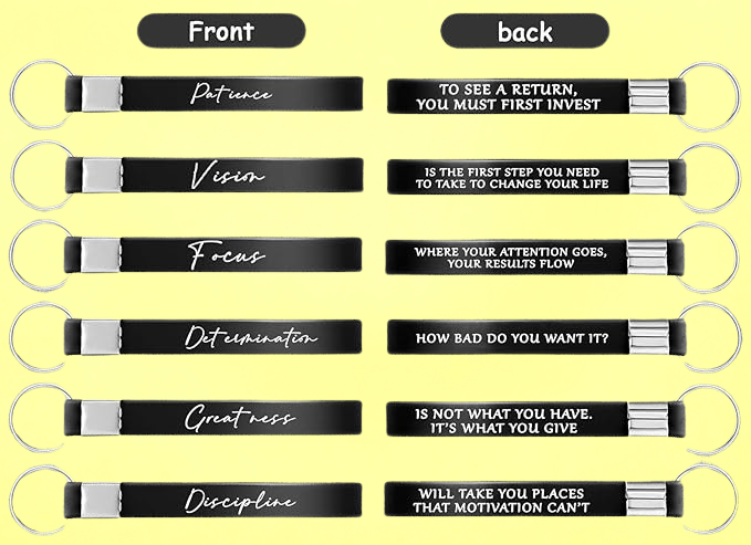 Inspirational Silicone Keychains