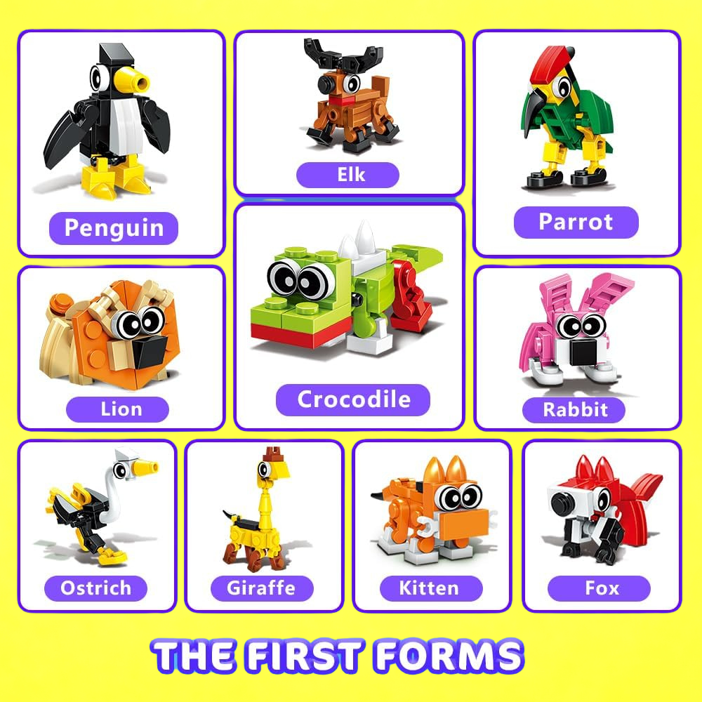 3-in-1 Mini Animal Building Blocks