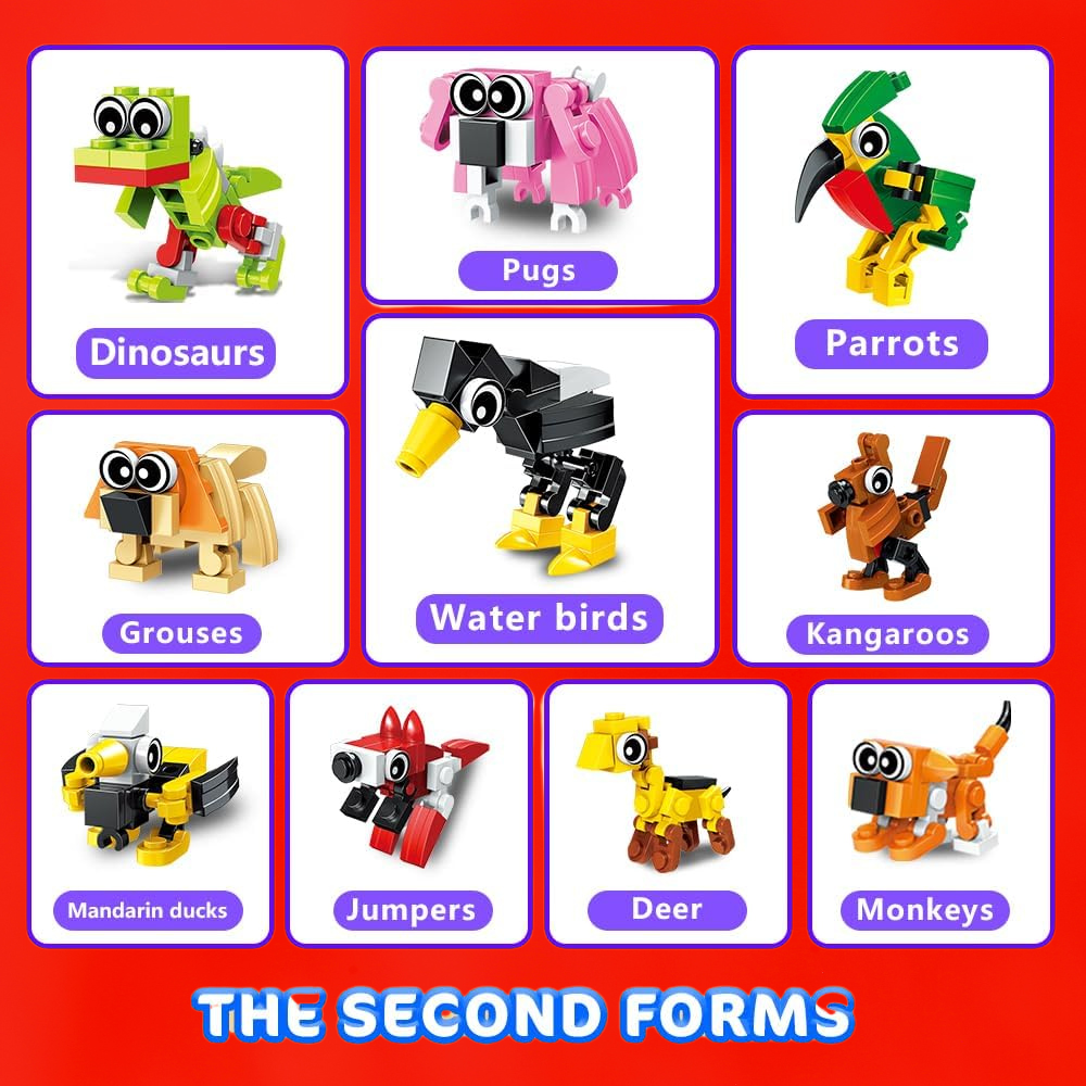 3-in-1 Mini Animal Building Blocks