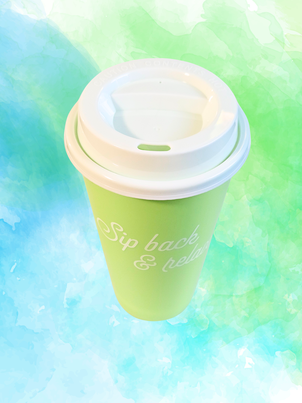 16 oz Reusable Go Cup - "Sip Back and Relax"