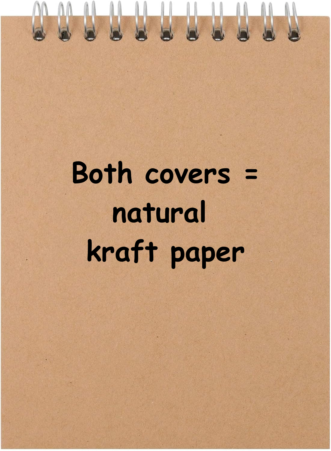 A6 Top-Spiral Sketch Book - Kraft Cover, 60 Sheets